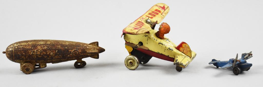 Vintage Cast Iron & Tin Aircraft, Hubley, C.K. Japan (1 of 5)