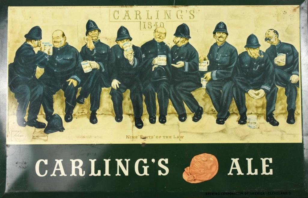 Vintage Carling Ale Tin Sign (1 of 7)