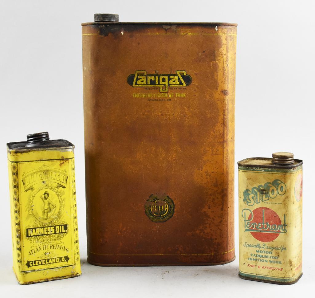 Antique Oil and Gas Cans, Carigas, Black Jack, Siloo (1 of 8)