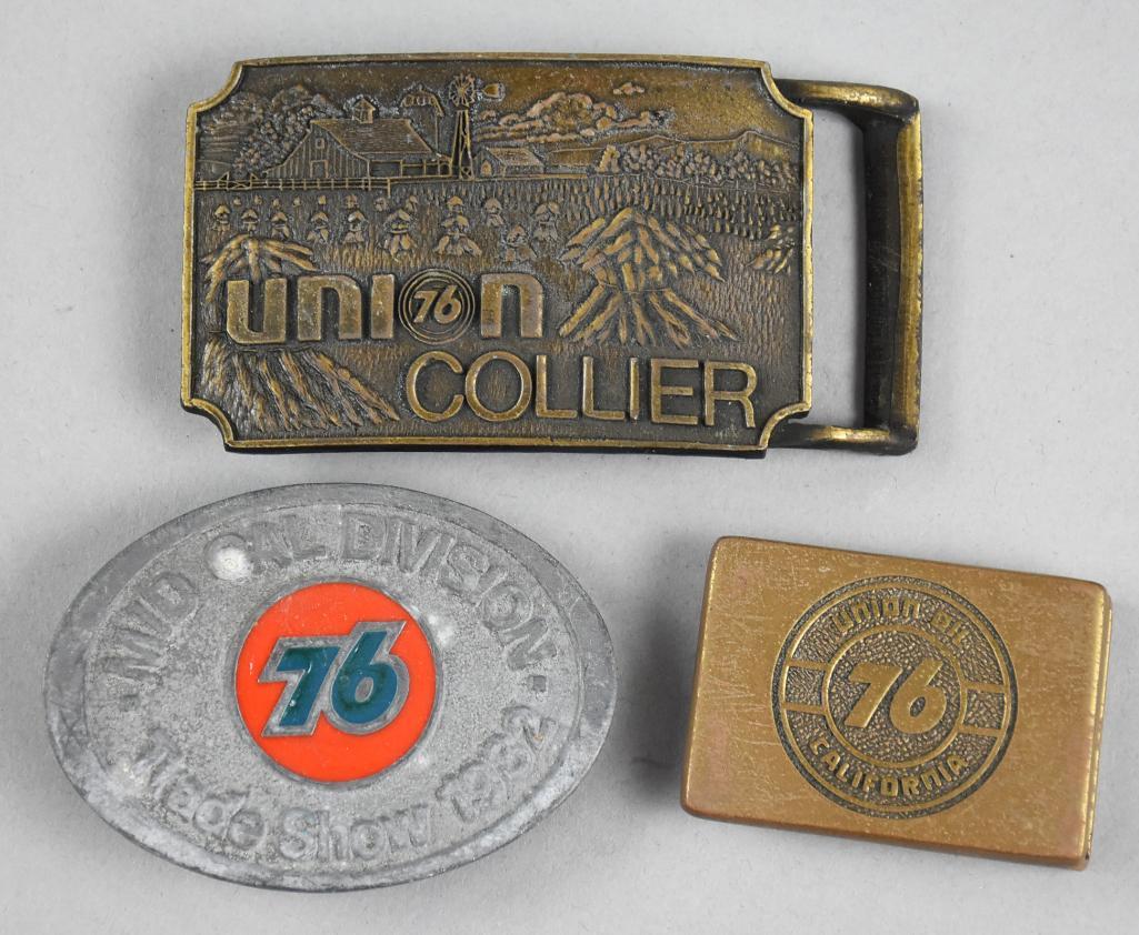 (3) Vintage Union 76 Belt Buckles (1 of 4)