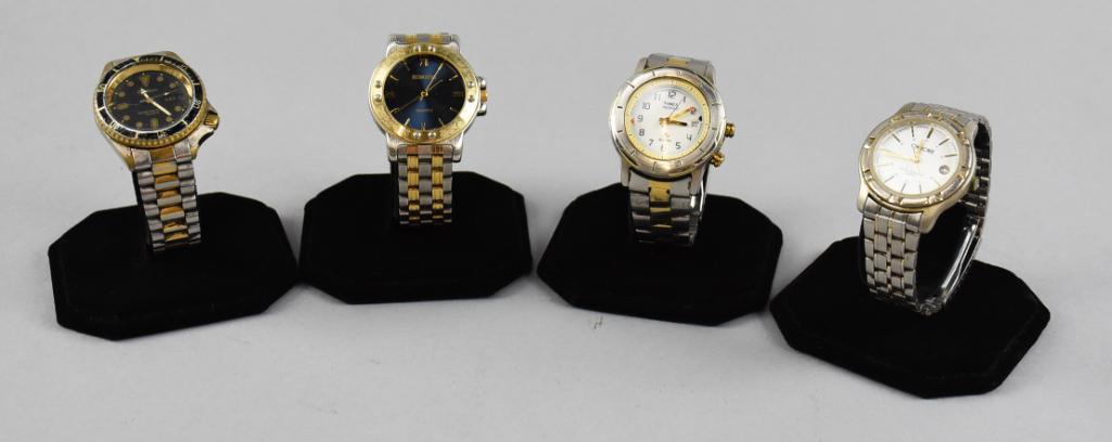 4 Men's 2 Tone Quartz Watches Timex Armitron (1 of 11)