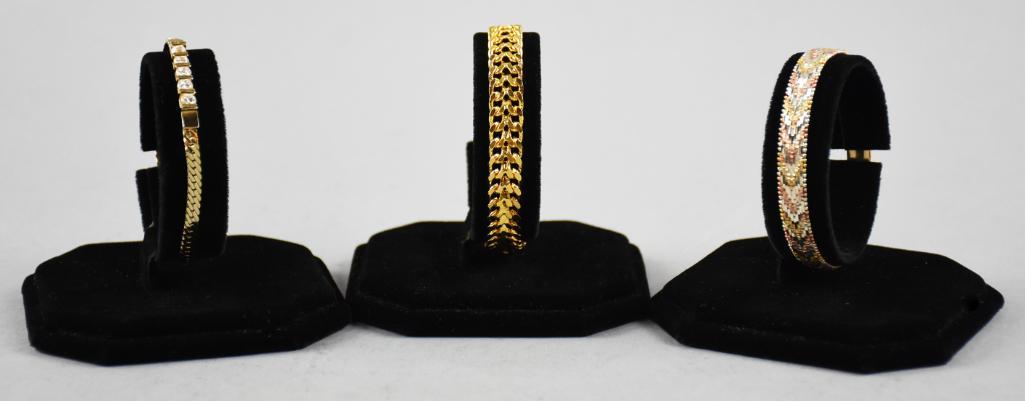 (3) Sterling & Vermeil Bracelet Lot (1 of 10)