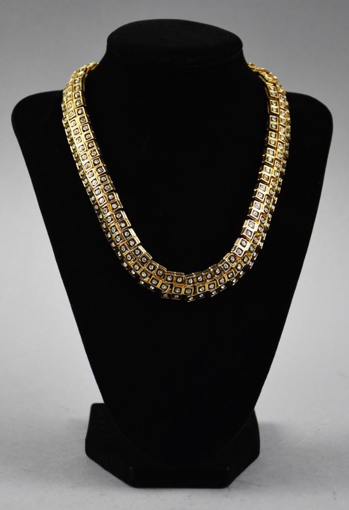 Vintage Heavy Gold & Rhinestone Costume Jewelry (1 of 7)