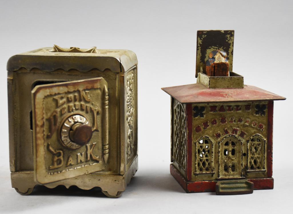 Antique Cast Iron Banks, Stevens & Grey Iron Casting Co (1 of 3)