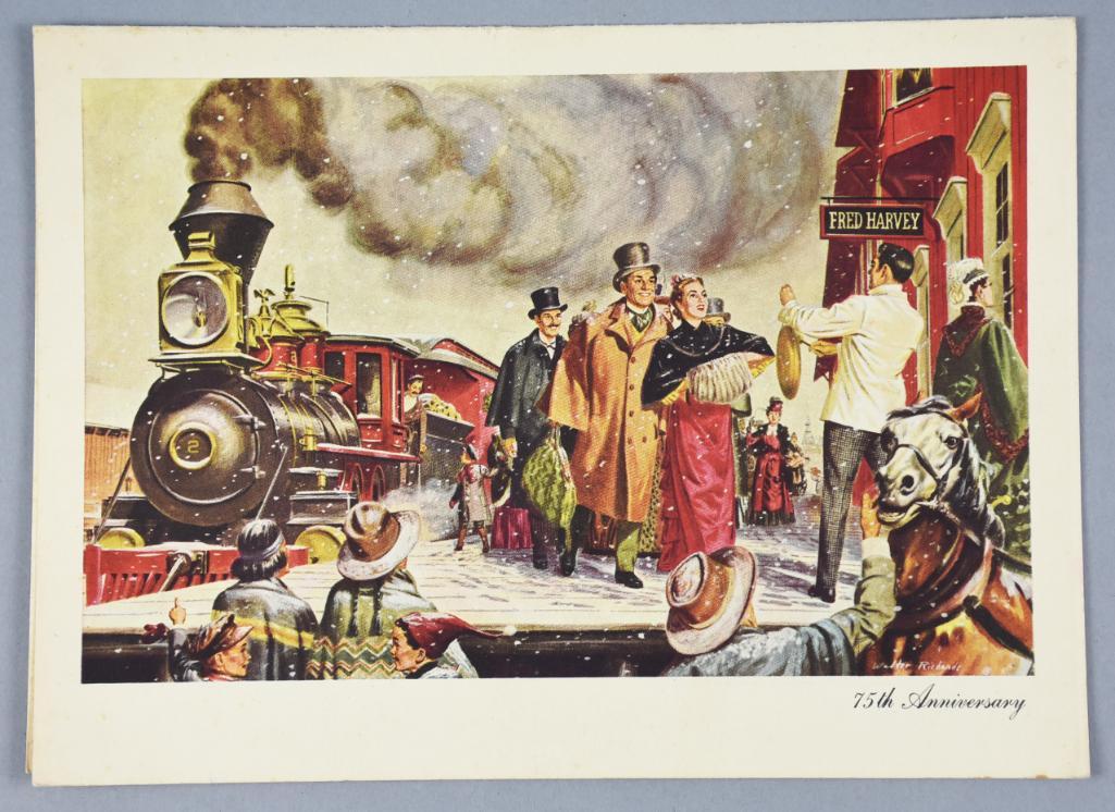 1951 75th Anniversary Fred Harvey, Harvey House Menu Barnebys