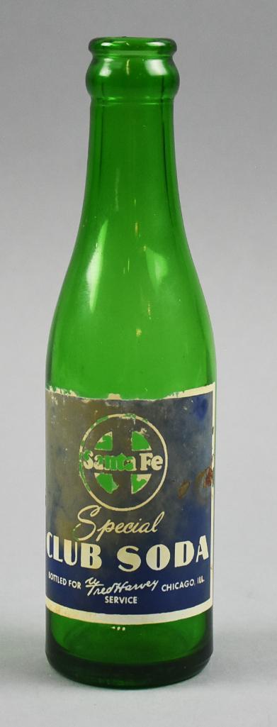 Rare 1954 Santa Fe RR Special Club Soda Bottle, Fred (1 of 5)