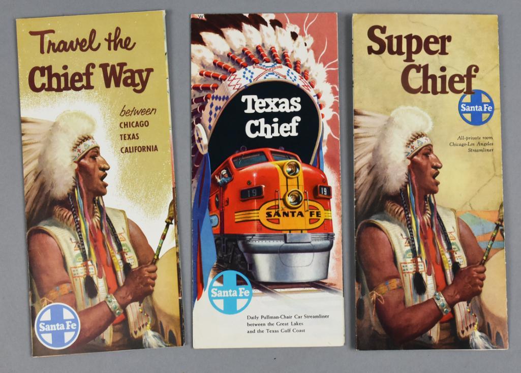 (3) Vintage Santa Fe Railroad Super Chief Brochures (1 of 8)