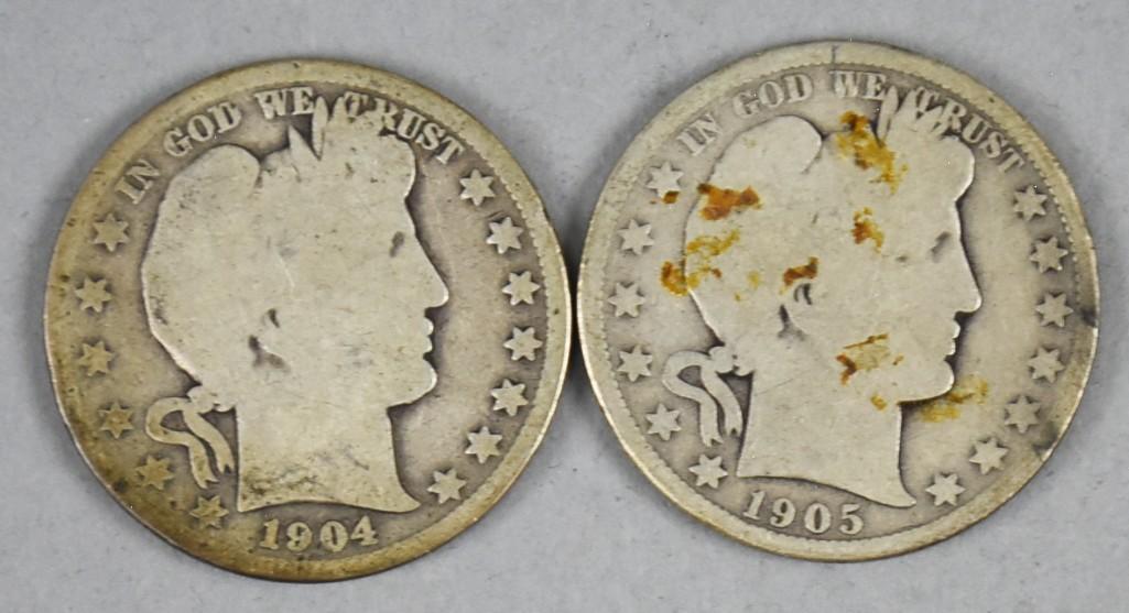 1904-1905 Barber Half Dollars (1 of 2)