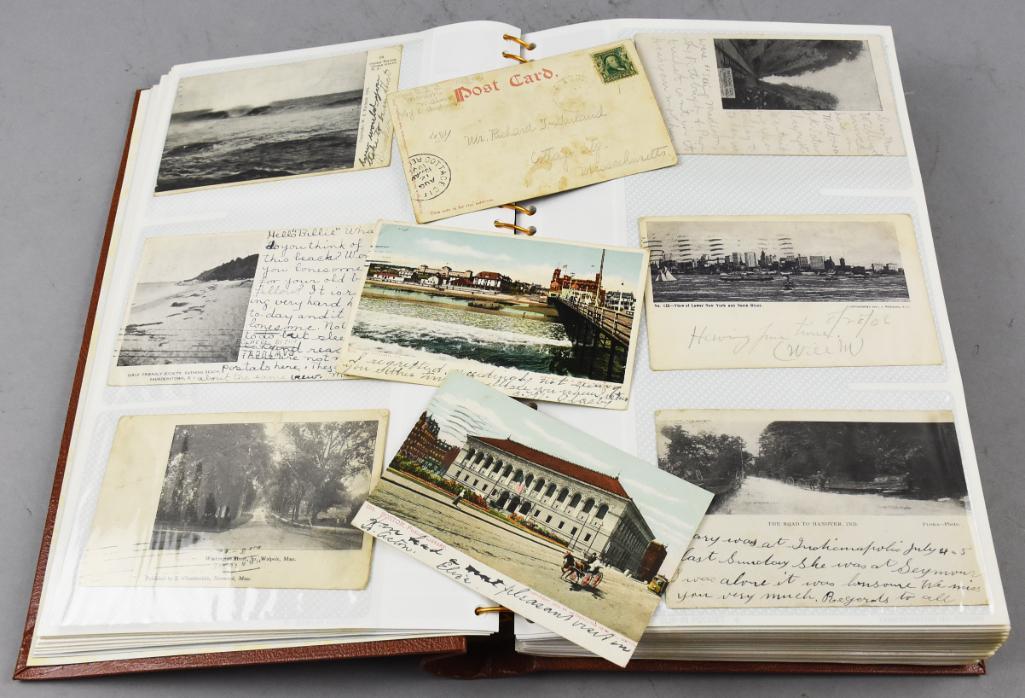 Full Scrapbook, Vintage Postally Used RPP Postcards, (1 of 8)