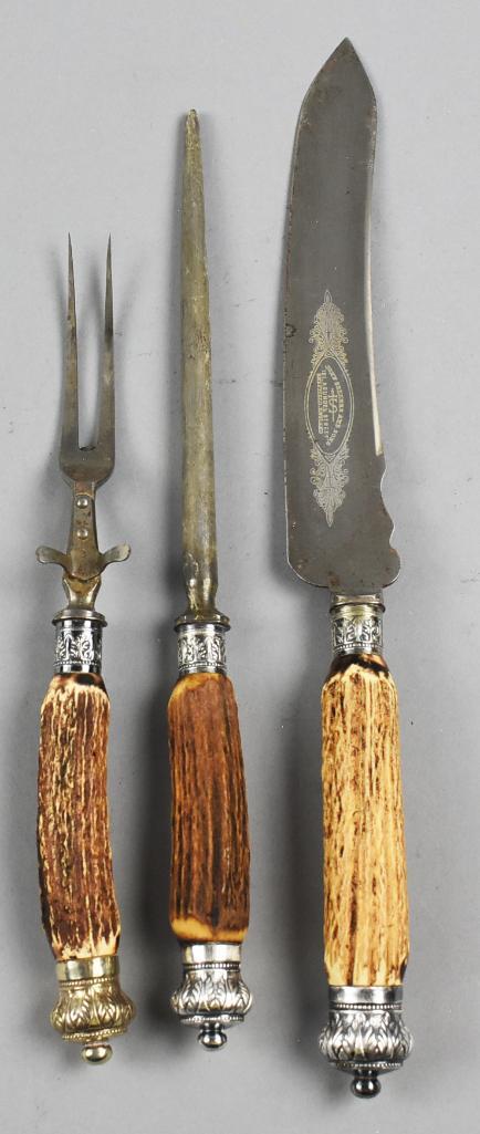 c1880 John Sellers & Sons Sheffield Carving Set (1 of 8)