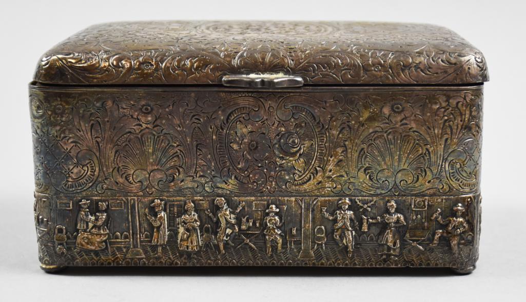 Antique E. G. Webster & Son Silver Plate Humidor (1 of 16)