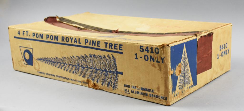 Vintage Keystone 4 Ft Pom Pom Royal Pine Christmas Tree (1 of 4)