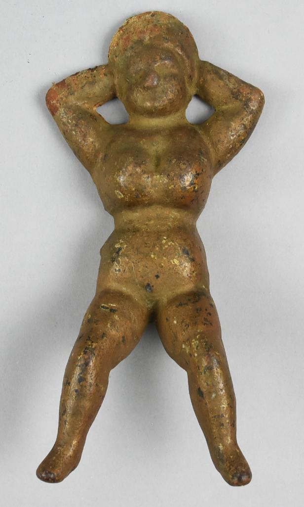 Antique Cast Iron Naughty Nelly Bootjack (1 of 3)