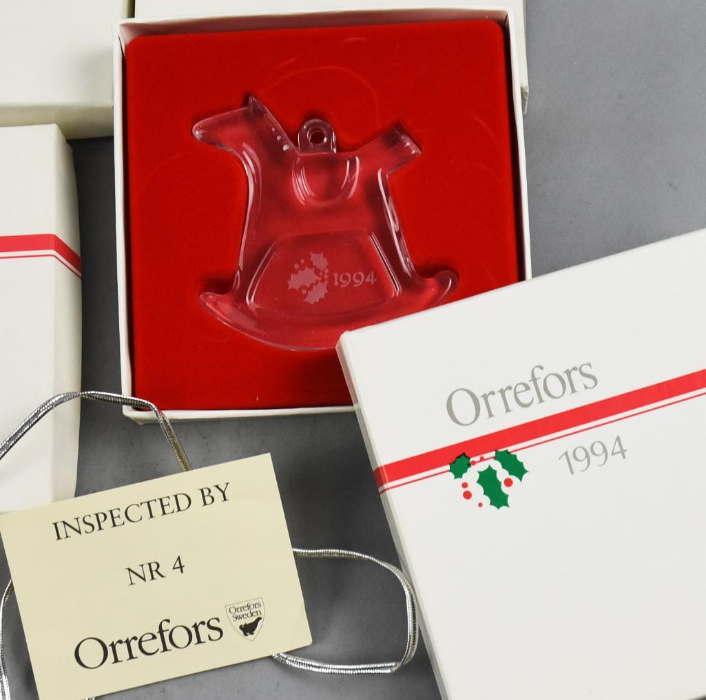1984-1994  Orrefors Crystal Christmas Ornaments, l11 (1 of 5)