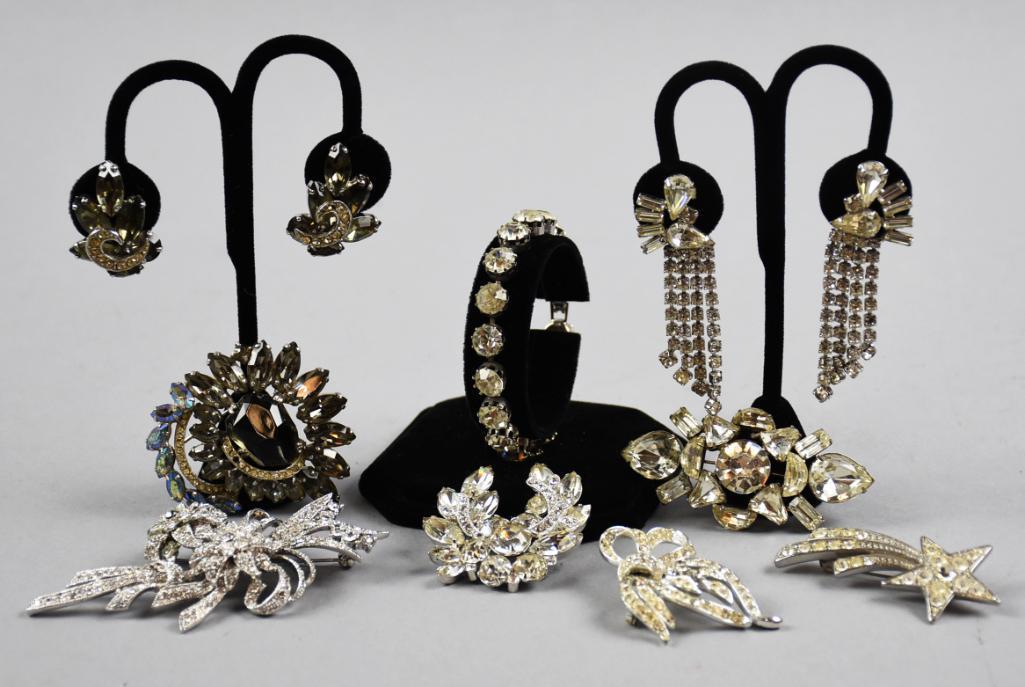 Vintage Rhinestone Costume Jewelry, Eisenberg, Weiss (1 of 10)