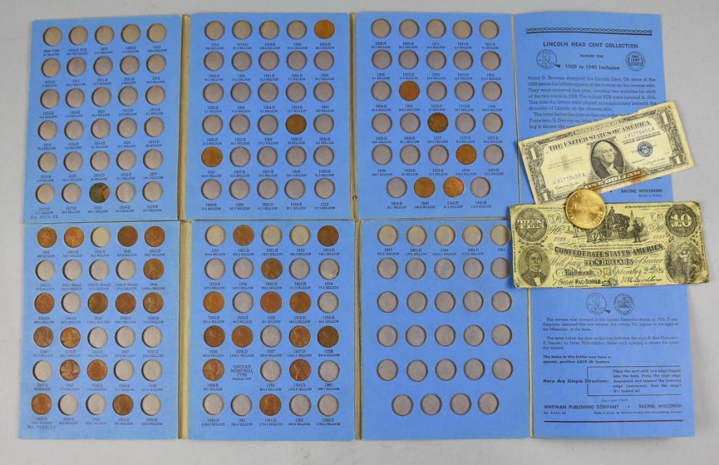 Misc Lincoln Penny Books, Confederate Currency & More (1 of 9)