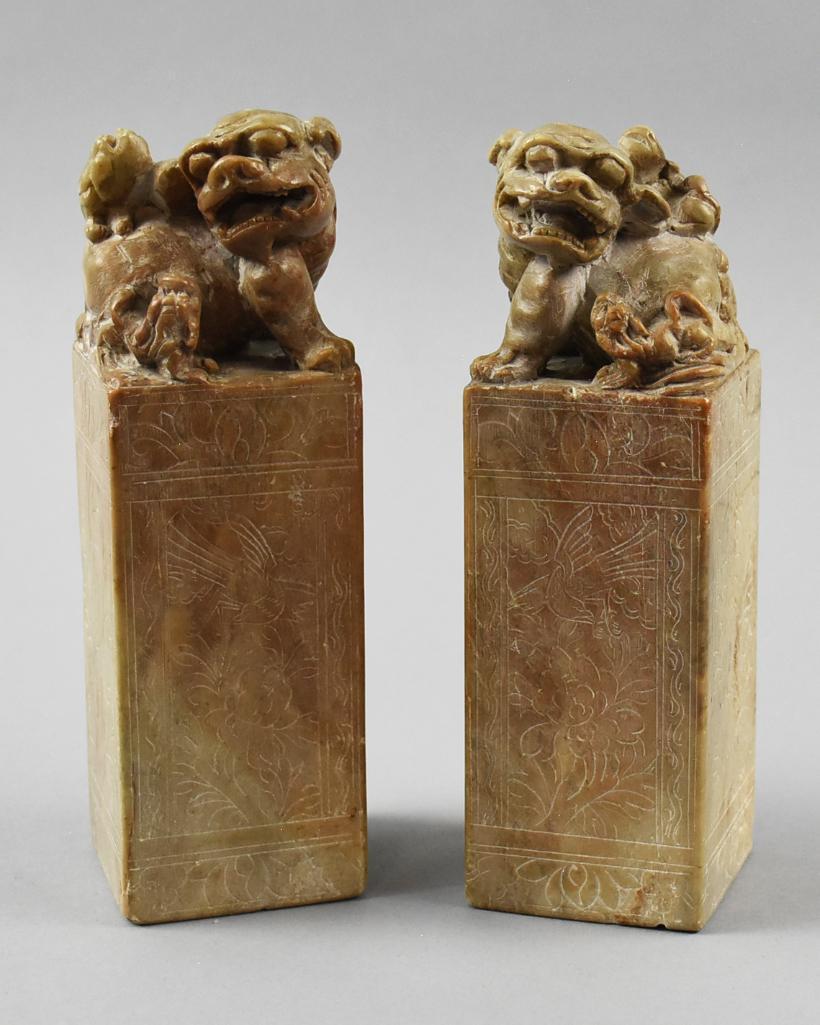 Antique Chinese Foo Lion Wax Seals (1 of 8)