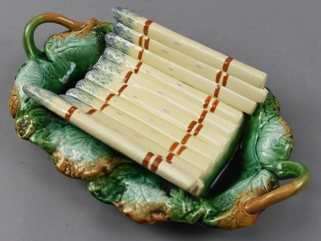 Creil Montereau Faience Majolica Asparagus Server (1 of 5)