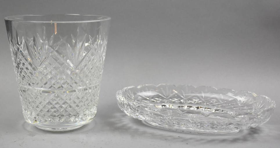 Vintage Waterford Crystal Giftware Ice Bucket & Dish (0156) on Feb