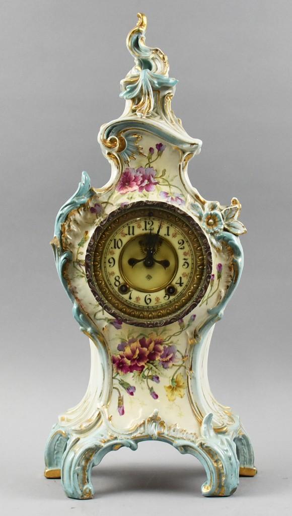 Antique Royal Bonn Porcelain Ansonia Clock (1 of 11)
