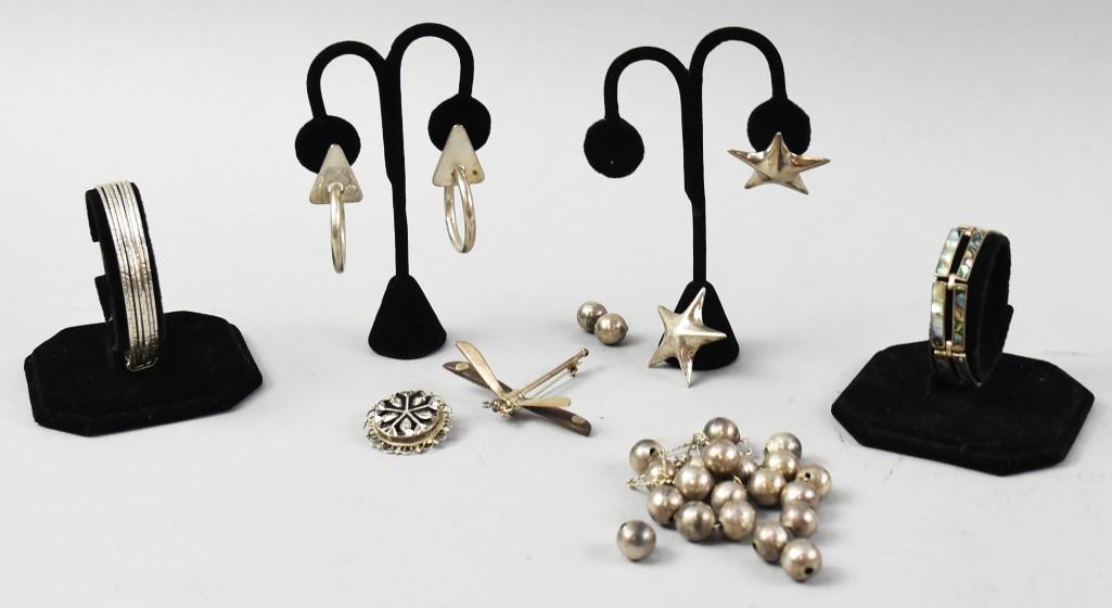 Vintage Lot, Misc. Taxco Sterling Jewelry Pieces (1 of 13)