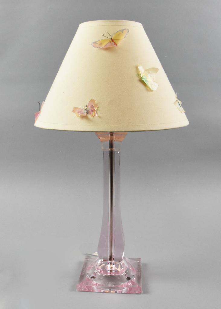 c1960 Pink Lucite Table Lamp (1 of 6)