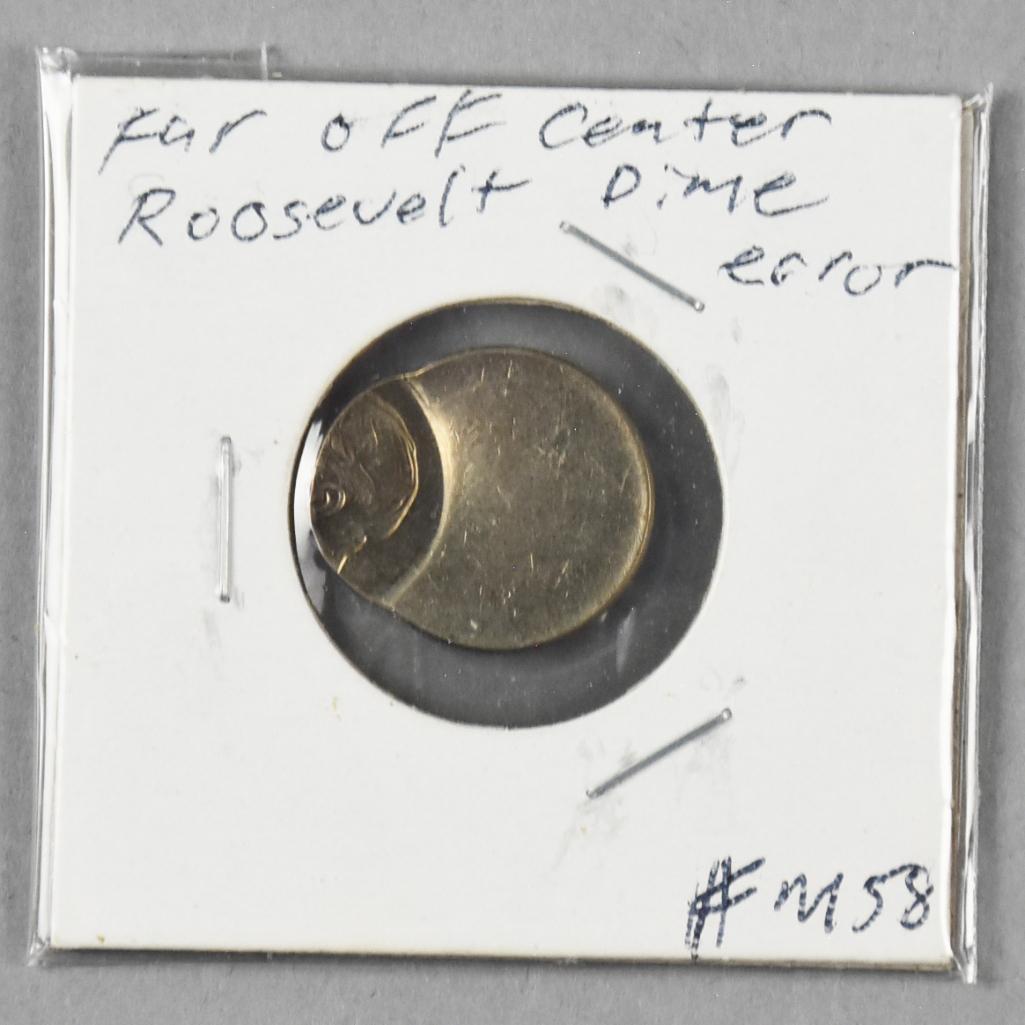 Roosevelt Dime - Far Off Center Error (1 of 2)