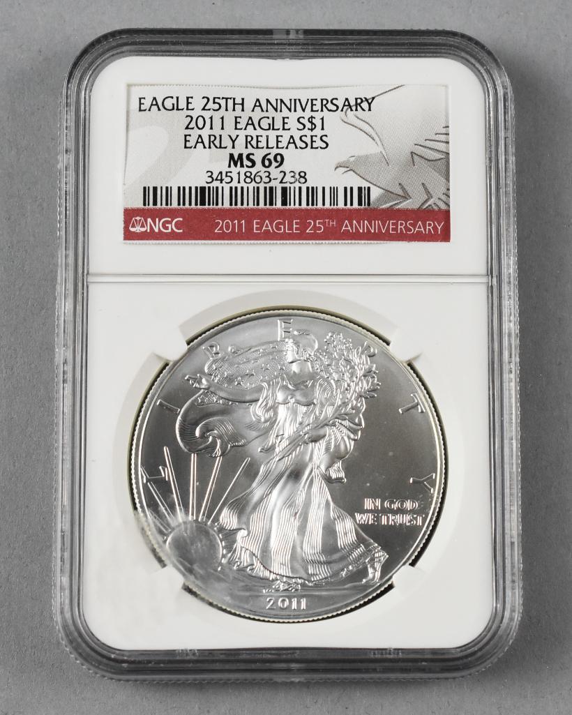 2011 Silver Eagle, Early Releases NGC MS 69 (1 of 2)
