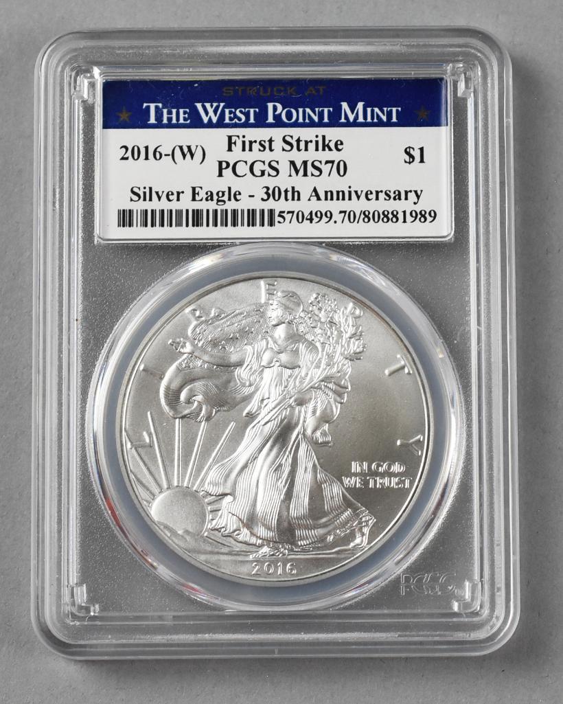 2016 W Silver Eagle, First Strike PCGS MS 70 (1 of 2)