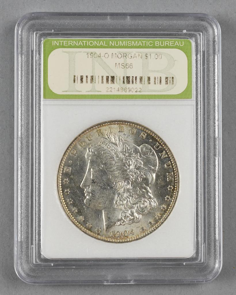 1904-O Morgan Silver Dollar, INB Graded MS 66 (1 of 2)