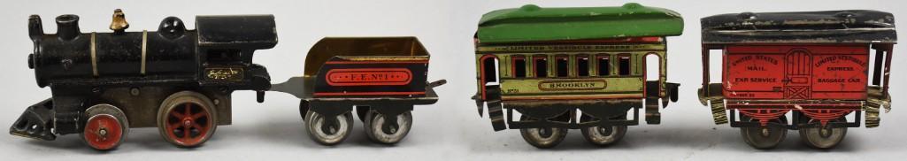 c1905 Ives No. 2 Clockwork Locomotive Miniature Railway (1 of 15)