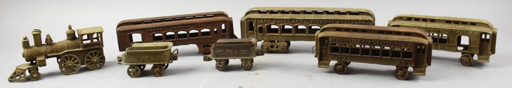 c1880 Harris & Kenton Floor Locomotive Train Set (1 of 11)