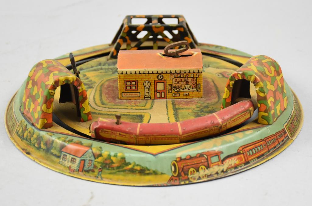 c1930 Marx Honeymoon Express Tin Litho Windup Toy (1 of 6)