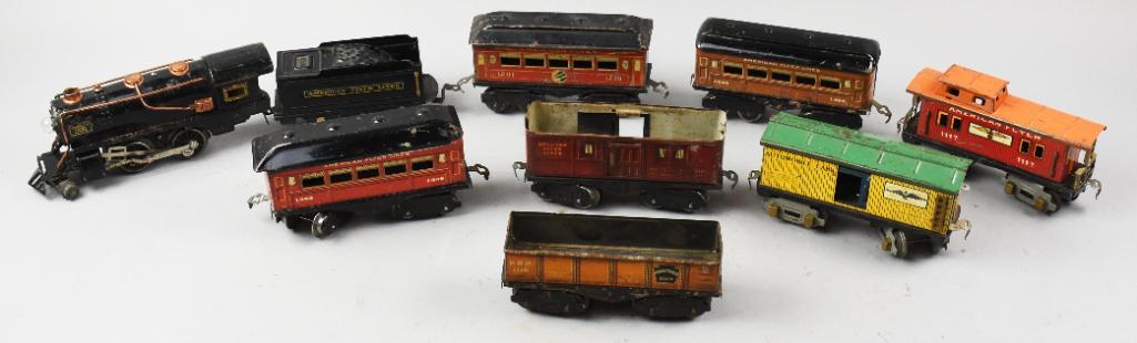 Prewar American Flyer Lines Loco, Tender & Train Cars (1 of 11)