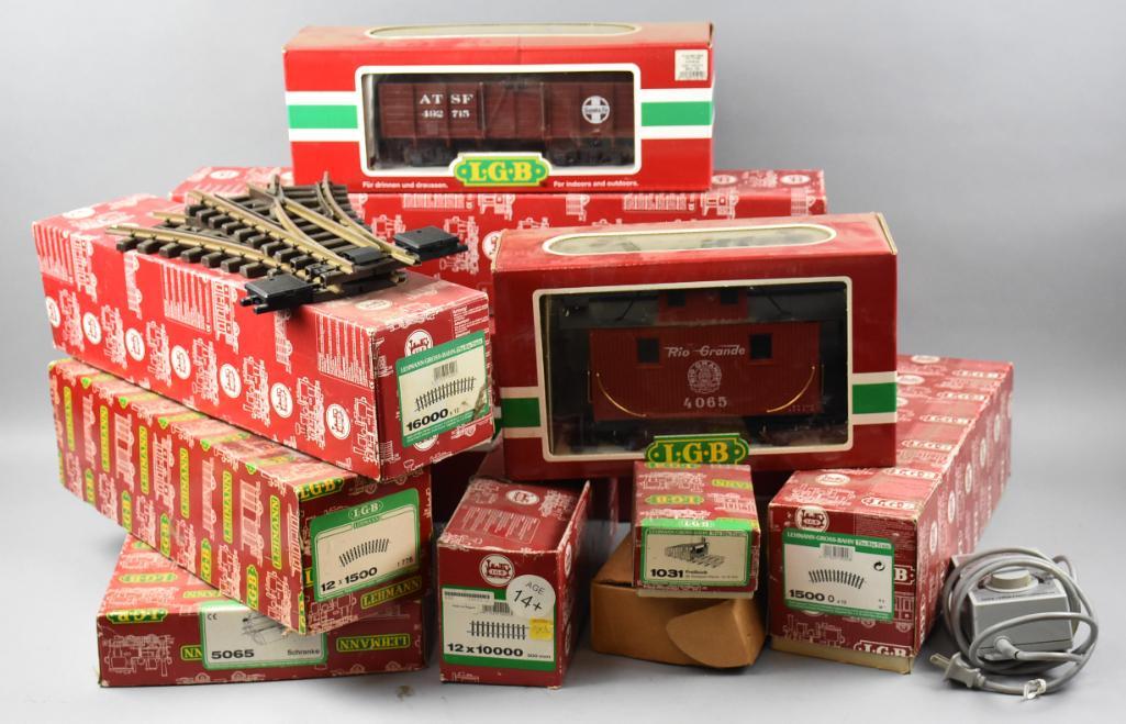 LGB Train Set w/ Locomotive, Tender, Cars, Tracks (1 of 12)