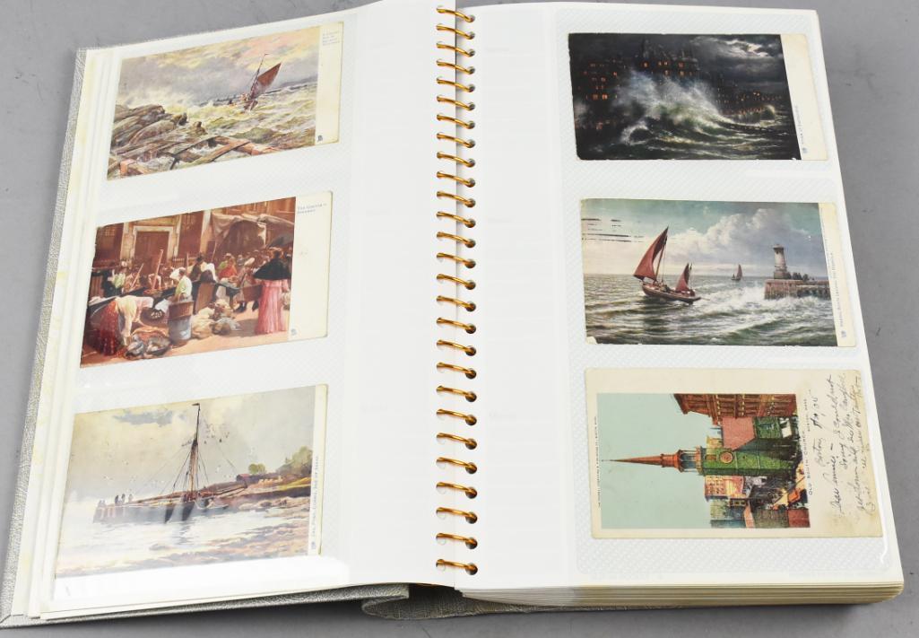 Full Scrapbook, Vintage Postally Used Postcards (1 of 7)