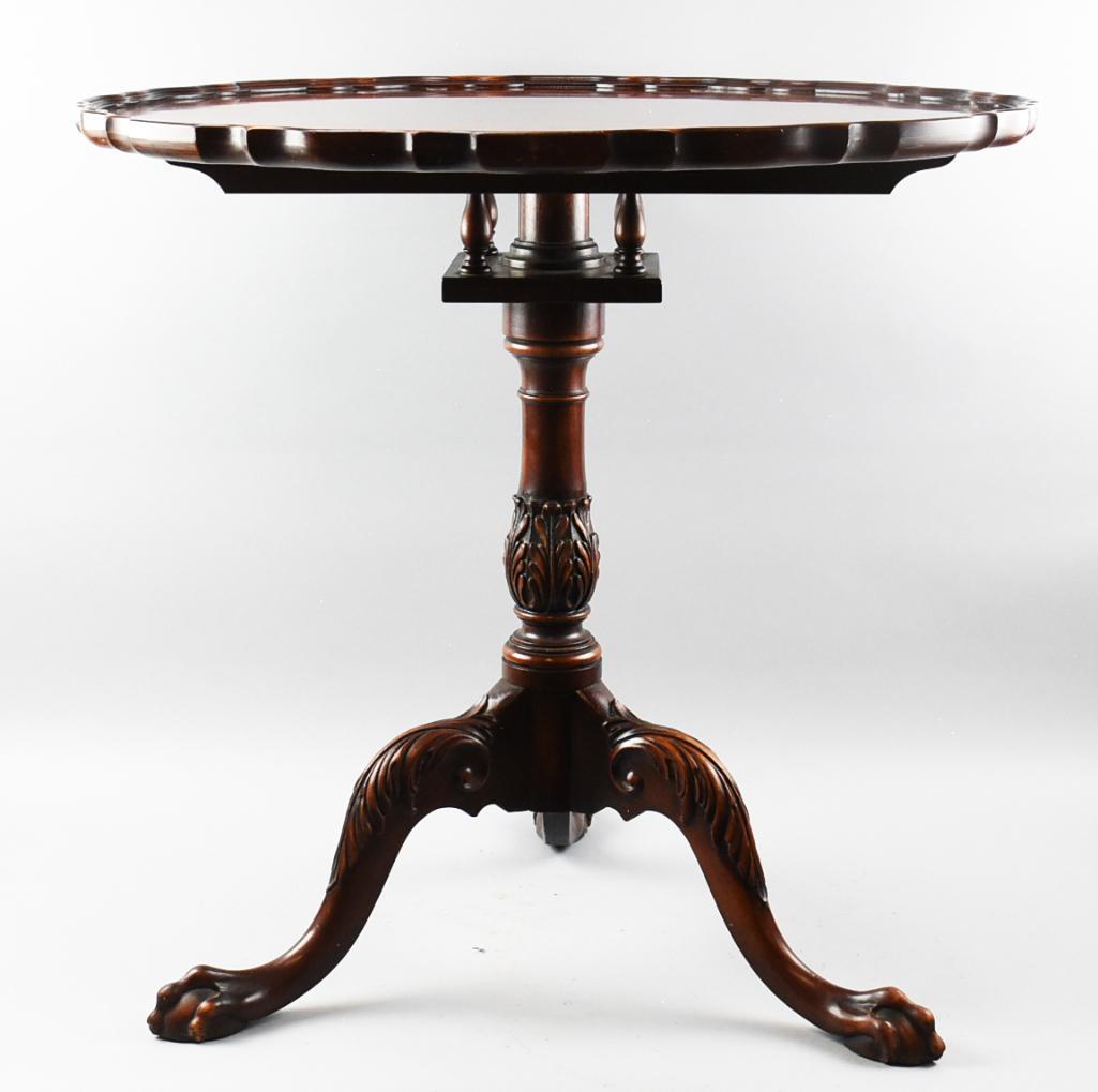 c1890 Chippendale Style Tilt Top Pie Table (1 of 15)