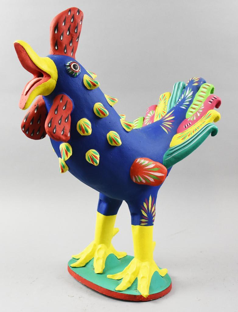 Gerardo Ortega Mexican Folk Art Rooster Statue (1 of 7)