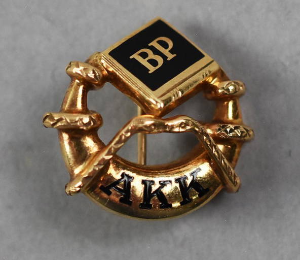 Vintage 10k Gold Alpha Kappa Kappa Fraternity Pin