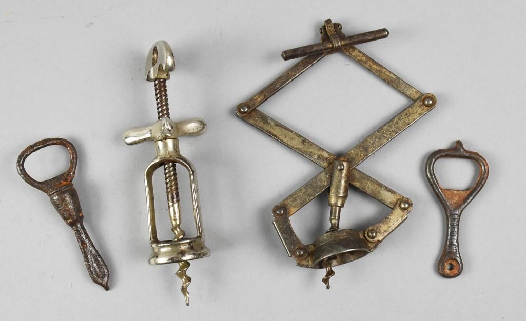 Antique Lot, Bottle Openers, Cork Screws Helice (1 of 4)