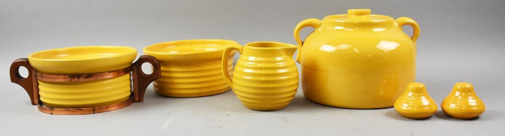 (5) Vintage Bauer Pottery Ringware in Yellow (1 of 8)