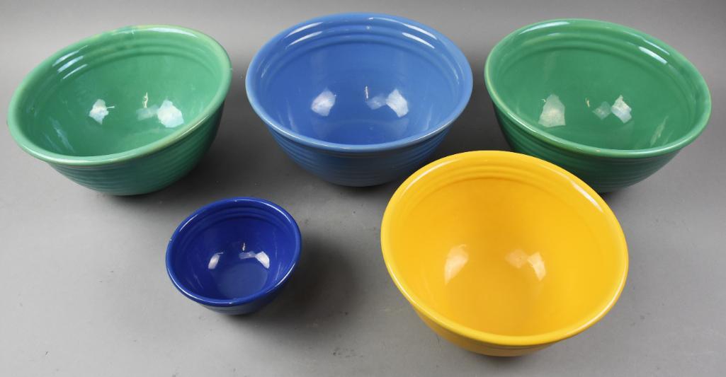 (5) Vintage Bauer Pottery Ringware Mixing Bowls (1 of 7)