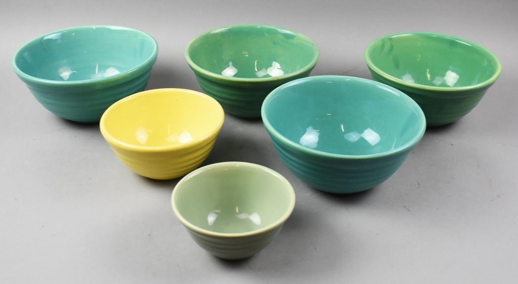 (6) Vintage Bauer Pottery Ringware Mixing Bowls (1 of 7)