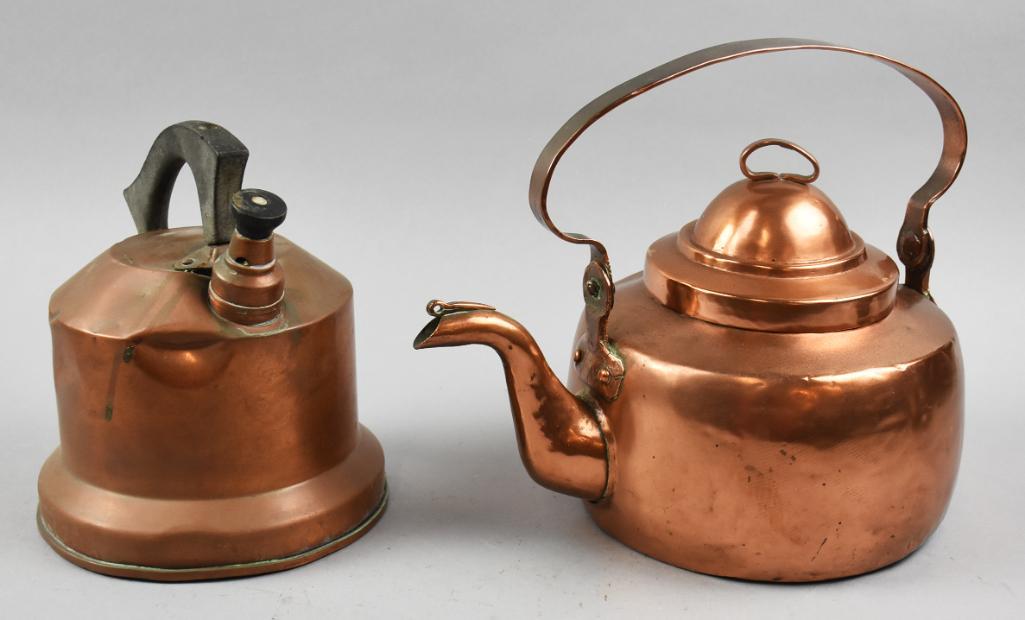 Vintage Copper Tea Kettles, Whistling West Bend Plus (1 of 7)