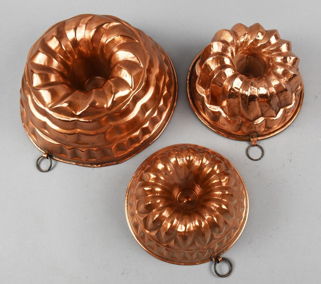Primitive Antique Copper Jelly or Cake Molds (1 of 4)