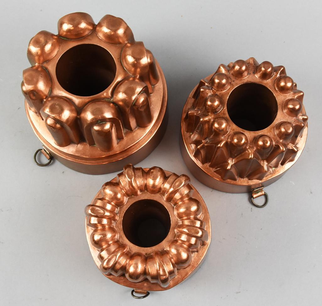 Primitive Antique Copper Jelly or Mousse Molds (1 of 5)