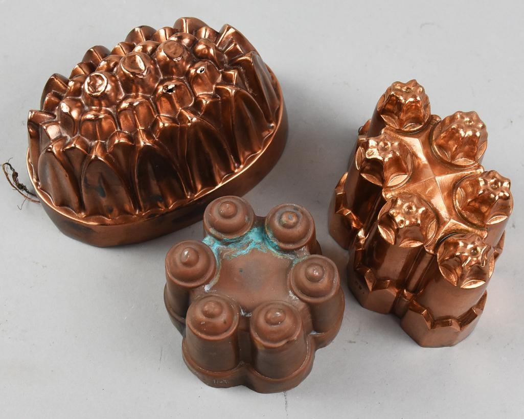 Primitive Antique Copper Jelly or Mousse Molds (1 of 7)