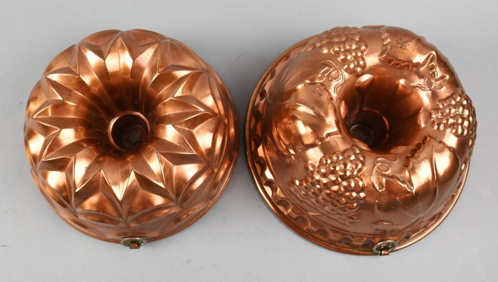 Antique Wagner Copper Bunt Cake Molds (1 of 4)