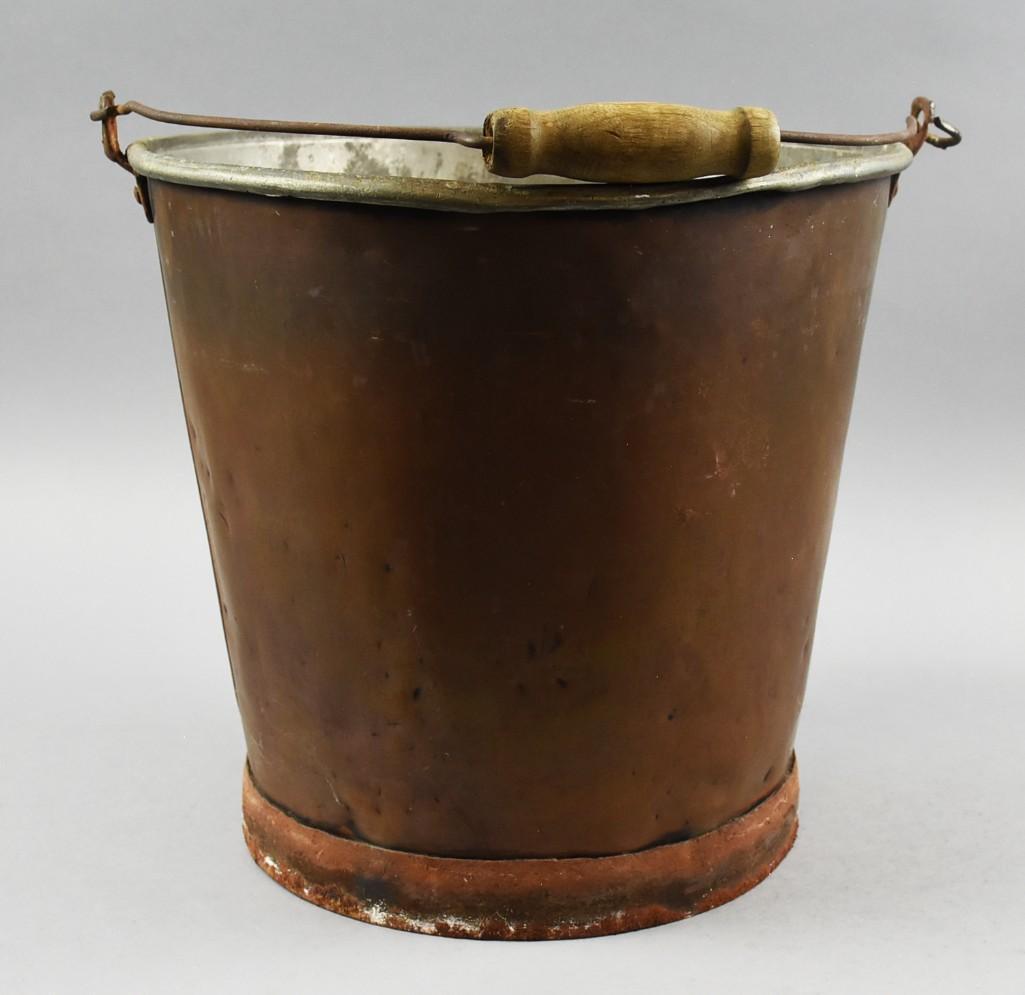 Antique Hand Crafted Copper Bucket (1 of 5)