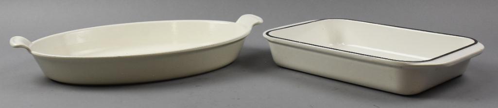 Le Creuset Pair White Casserole Dishes (1 of 4)